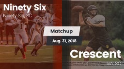 Matchup: Ninety Six vs. Crescent  2018