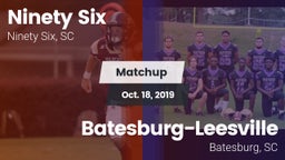 Matchup: Ninety Six vs. Batesburg-Leesville  2019