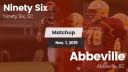 Matchup: Ninety Six vs. Abbeville  2019