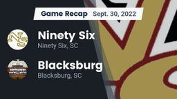 Recap: Ninety Six  vs. Blacksburg  2022