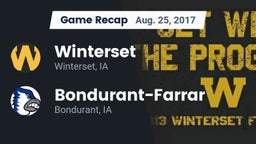 Recap: Winterset  vs. Bondurant-Farrar  2017