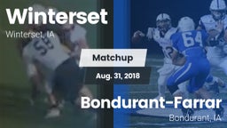 Matchup: Winterset vs. Bondurant-Farrar  2018