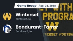 Recap: Winterset  vs. Bondurant-Farrar  2018