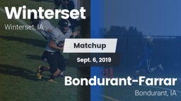 Matchup: Winterset vs. Bondurant-Farrar  2019