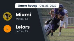 Recap: Miami  vs. Lefors  2020