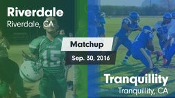 Matchup: Riverdale vs. Tranquillity  2016