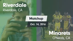 Matchup: Riverdale vs. Minarets  2016