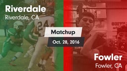 Matchup: Riverdale vs. Fowler  2016