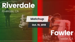 Matchup: Riverdale vs. Fowler  2018