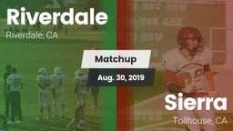 Matchup: Riverdale vs. Sierra  2019