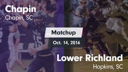 Matchup: Chapin vs. Lower Richland  2016