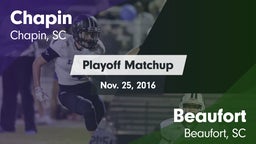 Matchup: Chapin vs. Beaufort  2016