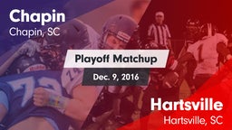 Matchup: Chapin vs. Hartsville  2016