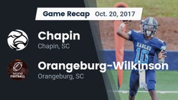 Recap: Chapin  vs. Orangeburg-Wilkinson  2017