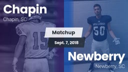 Matchup: Chapin vs. Newberry  2018