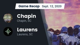 Recap: Chapin  vs. Laurens  2020