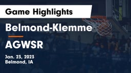 Belmond-Klemme  vs AGWSR  Game Highlights - Jan. 23, 2023