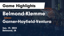 Belmond-Klemme  vs Garner-Hayfield-Ventura  Game Highlights - Jan. 19, 2024
