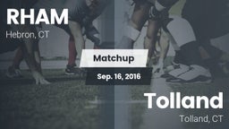 Matchup: RHAM vs. Tolland  2016