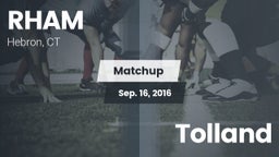 Matchup: RHAM vs. Tolland 2016