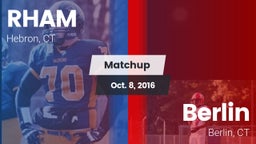 Matchup: RHAM vs. Berlin  2016