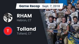 Recap: RHAM  vs. Tolland  2018