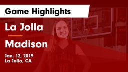 La Jolla  vs Madison Game Highlights - Jan. 12, 2019