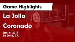 La Jolla  vs Coronado  Game Highlights - Jan. 8, 2019