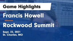 Francis Howell  vs Rockwood Summit  Game Highlights - Sept. 22, 2021