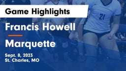 Francis Howell  vs Marquette  Game Highlights - Sept. 8, 2023