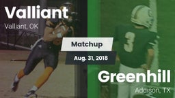 Matchup: Valliant vs. Greenhill  2018