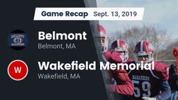 Recap: Belmont  vs. Wakefield Memorial  2019