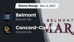Recap: Belmont  vs. Concord-Carlisle  2021