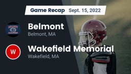 Recap: Belmont  vs. Wakefield Memorial  2022