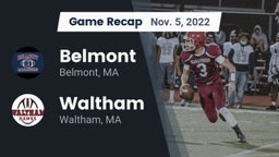 Recap: Belmont  vs. Waltham  2022
