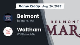 Recap: Belmont  vs. Waltham  2023