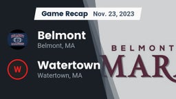 Recap: Belmont  vs. Watertown  2023