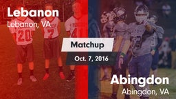 Matchup: Lebanon vs. Abingdon  2016