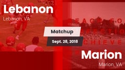 Matchup: Lebanon vs. Marion  2018