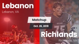 Matchup: Lebanon vs. Richlands  2018