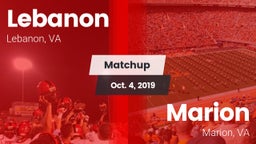 Matchup: Lebanon vs. Marion  2019