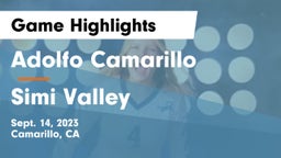 Adolfo Camarillo  vs Simi Valley  Game Highlights - Sept. 14, 2023