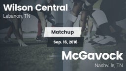 Matchup: Wilson Central vs. McGavock  2016