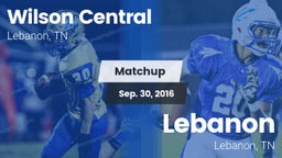 Matchup: Wilson Central vs. Lebanon  2016