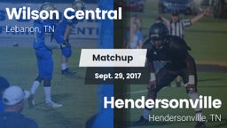 Matchup: Wilson Central vs. Hendersonville  2017