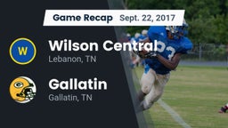 Recap: Wilson Central  vs. Gallatin  2017