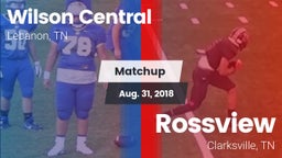 Matchup: Wilson Central vs. Rossview  2018