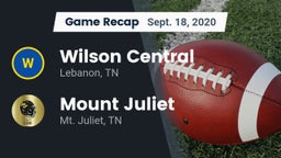Recap: Wilson Central  vs. Mount Juliet  2020