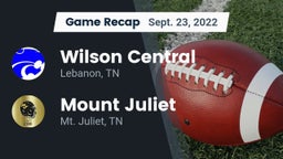 Recap: Wilson Central  vs. Mount Juliet  2022