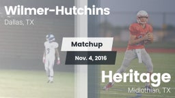 Matchup: Wilmer-Hutchins vs. Heritage  2016